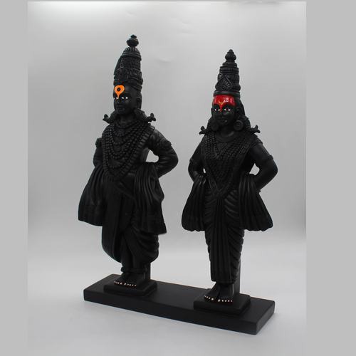 Vitthal Rukmini Big  Murti (12 inches height) cast fibre marble powder finishing